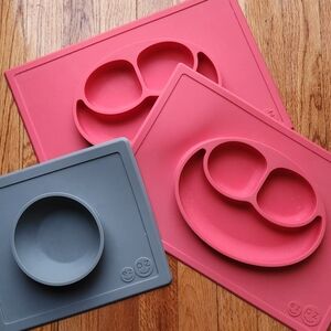 EZPZ Happy Mat Toddler Plate Bundle